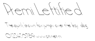 Premi Leftified.ttf字體轉換器圖片