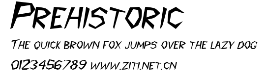 Prehistoric.ttf字體轉換器圖片