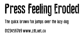 Press Feeling Eroded.ttf字體轉換器圖片