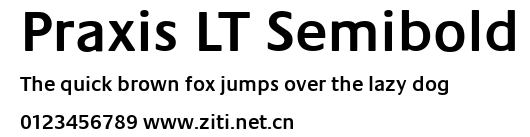 Praxis LT Semibold.ttf字體轉換器圖片