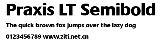 Praxis LT Semibold.ttf字體轉換器圖片