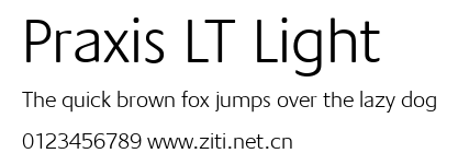 Praxis LT Light.ttf字體轉換器圖片