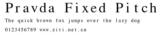 Pravda Fixed Pitch.ttf字體轉換器圖片