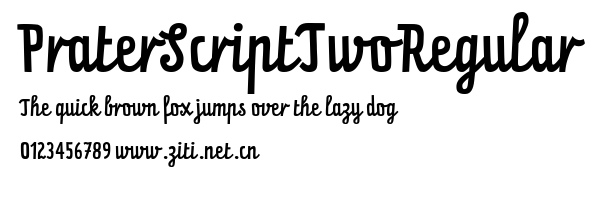PraterScriptTwoRegular.ttf字體轉換器圖片