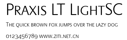 Praxis LT LightSC.ttf字體轉換器圖片
