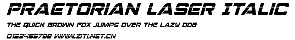Praetorian Laser Italic.ttf字體轉換器圖片