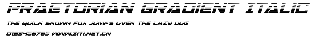Praetorian Gradient Italic.ttf字體轉換器圖片