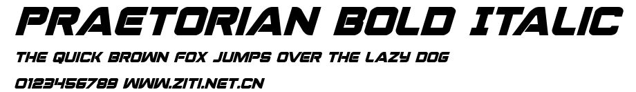 Praetorian Bold Italic.ttf字體轉換器圖片