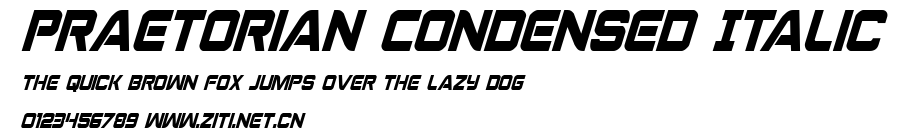Praetorian Condensed Italic.ttf字體轉換器圖片