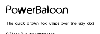 PowerBalloon.ttf字體轉換器圖片