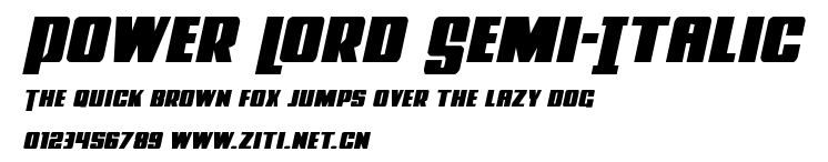 Power Lord Semi-Italic.ttf字體轉換器圖片
