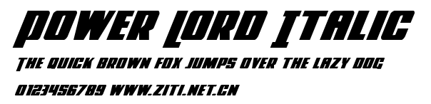 Power Lord Italic.ttf字體轉換器圖片