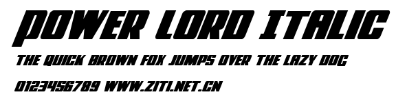 Power Lord Italic.ttf字體轉換器圖片