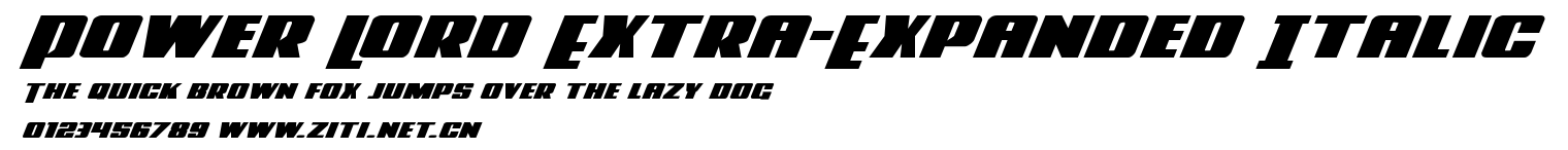 Power Lord Extra-Expanded Italic.ttf字體轉換器圖片