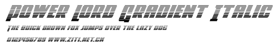 Power Lord Gradient Italic.ttf字體轉換器圖片