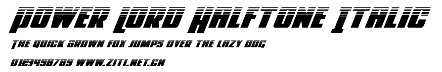 Power Lord Halftone Italic.ttf字體轉換器圖片