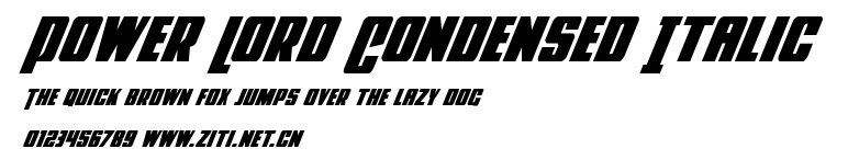 Power Lord Condensed Italic.ttf字體轉換器圖片