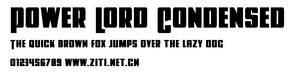 Power Lord Condensed.ttf字體轉換器圖片