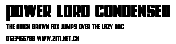 Power Lord Condensed.ttf字體轉換器圖片