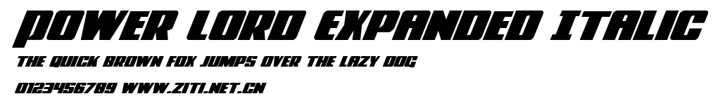 Power Lord Expanded Italic.ttf字體轉換器圖片