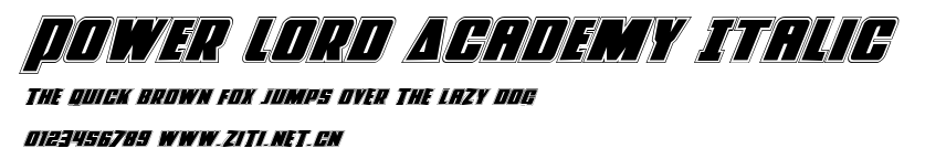Power Lord Academy Italic.ttf字體轉換器圖片