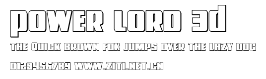 Power Lord 3D.ttf字體轉換器圖片