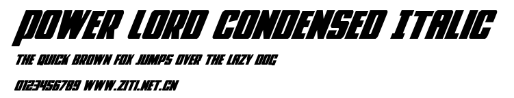 Power Lord Condensed Italic.ttf字體轉換器圖片