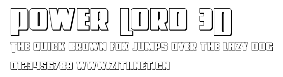 Power Lord 3D.ttf字體轉換器圖片