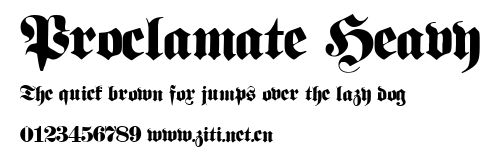 Proclamate Heavy.ttf字體轉換器圖片