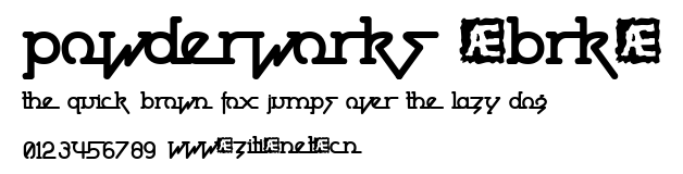 Powderworks (BRK).ttf字體轉換器圖片
