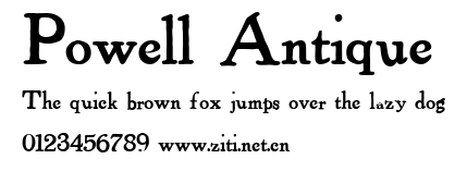 Powell Antique.ttf字體轉換器圖片