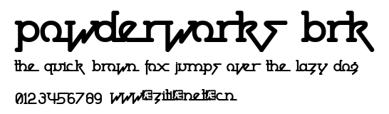 Powderworks BRK.ttf字體轉換器圖片