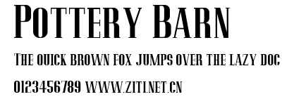 Pottery Barn.ttf字體轉換器圖片