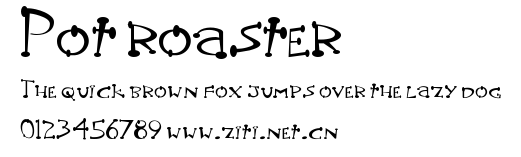 Pot roaster.ttf字體轉換器圖片