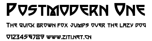 Postmodern One.ttf字體轉換器圖片