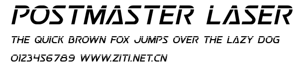 Postmaster Laser.ttf字體轉換器圖片