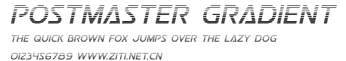 Postmaster Gradient.ttf字體轉換器圖片
