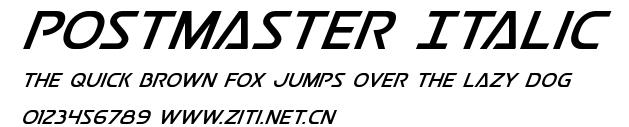 Postmaster Italic.ttf字體轉換器圖片