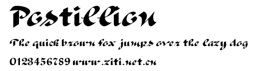 Postillion.ttf字體轉換器圖片