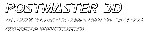 Postmaster 3D.ttf字體轉換器圖片