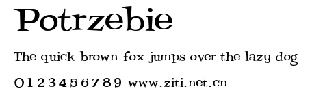 Potrzebie.ttf字體轉換器圖片