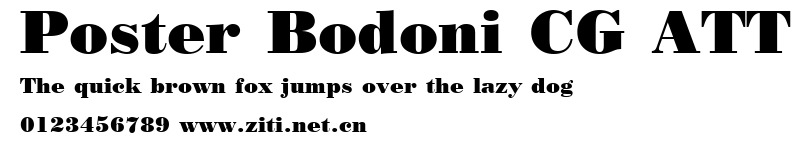 Poster Bodoni CG ATT.ttf字體轉換器圖片