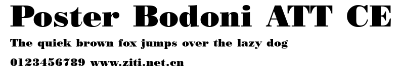 Poster Bodoni ATT CE.ttf字體轉換器圖片