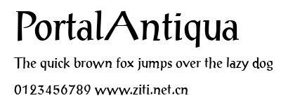 PortalAntiqua.ttf字體轉換器圖片
