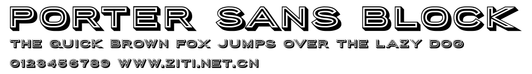 Porter Sans Block.ttf字體轉換器圖片