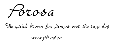 Porosa.ttf字體轉換器圖片
