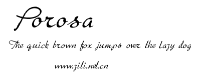 Porosa.otf字體轉換器圖片