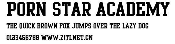 Porn Star Academy.ttf字體轉換器圖片