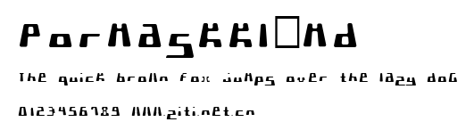 PormaskKlämd.ttf字體轉換器圖片