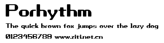Porhythm.ttf字體轉換器圖片